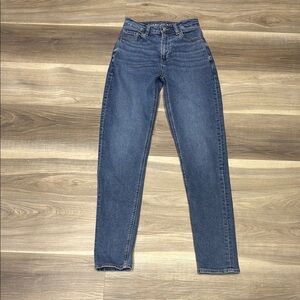American Eagle Outfitters Blue Skinny Jeans size 00 LONG